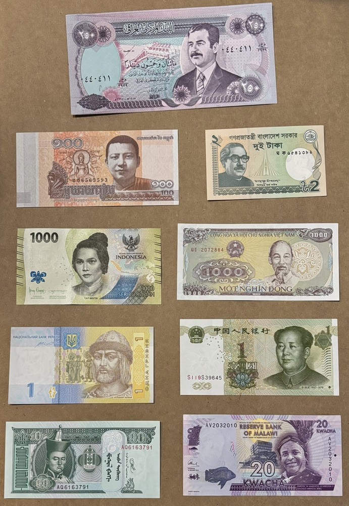 14 Uncirculated  Banknotes  From 14 Different  Countries