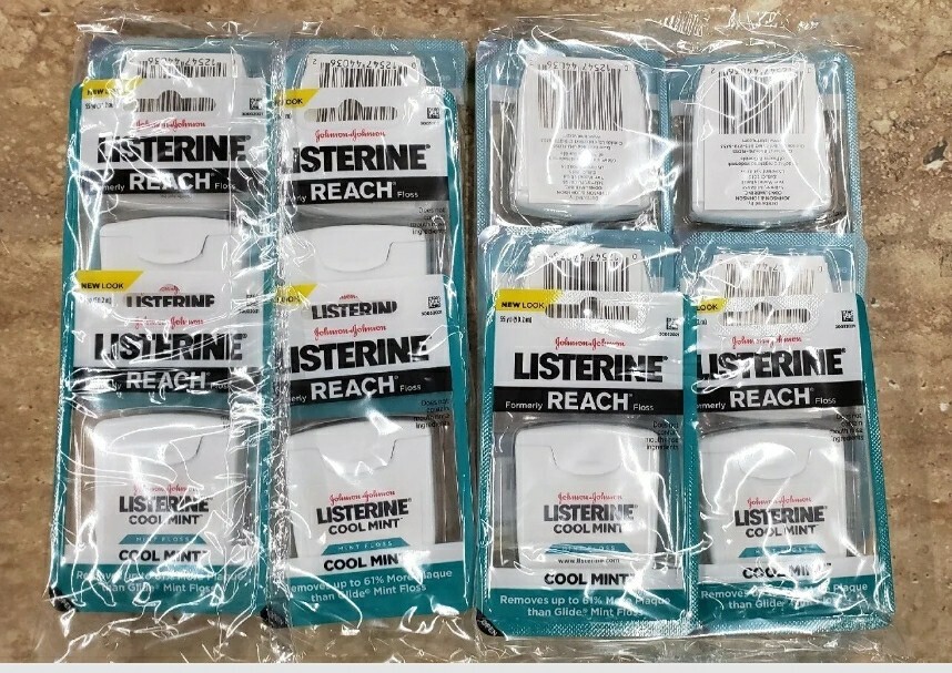 (Pack of 12) JNJ~Dental Floss~Cool Mint 55 yds ~NEW~SEALED~