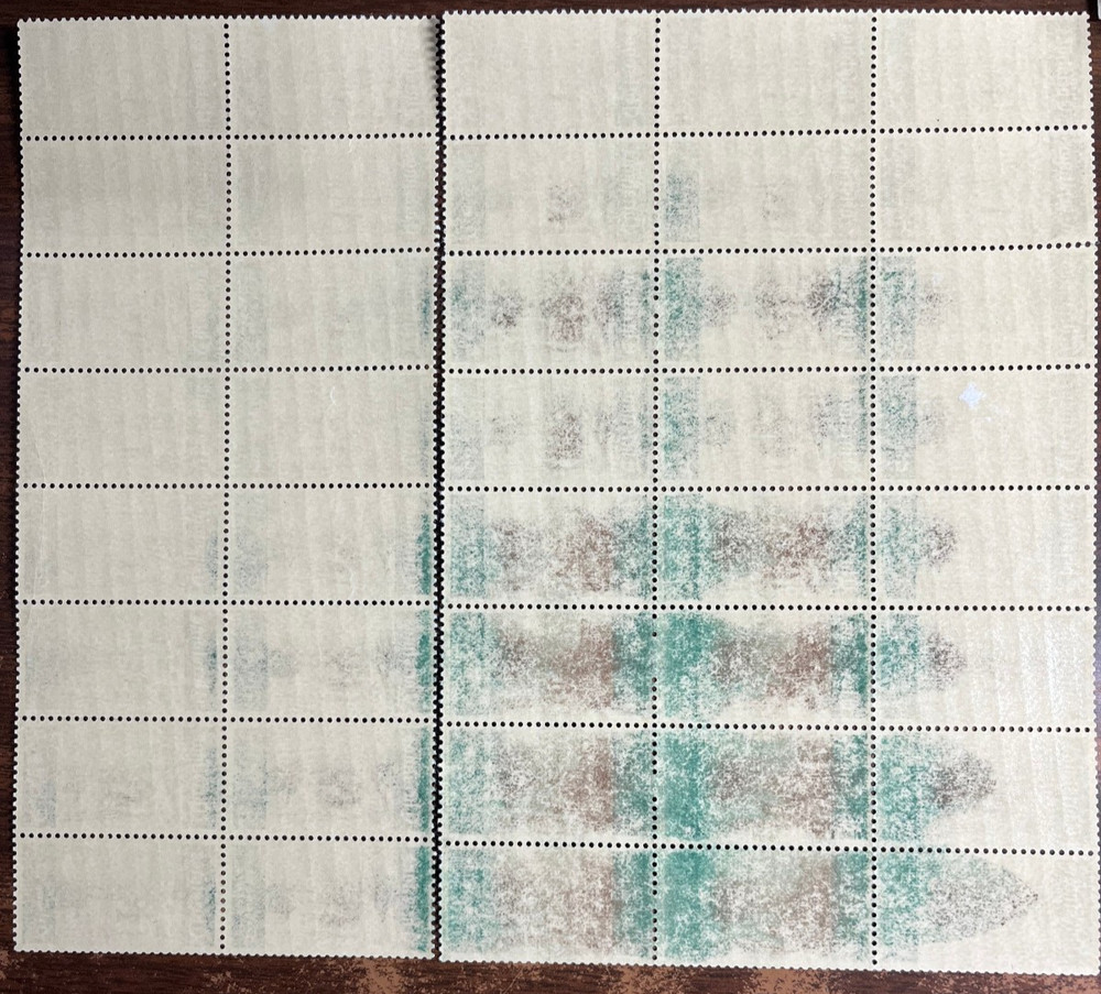 Scott 1384 MNH MASSIVE Ink Smear Freak Error blocks