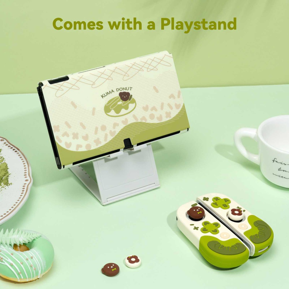 GeekShare Protective Case for Nintendo Switch/Switch OLED and JoyCon Cover Donut