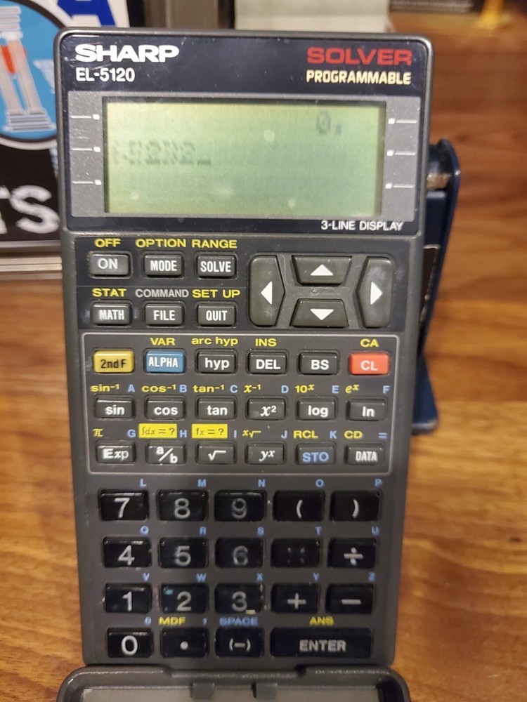 Sharp EL-5120 Solver Programmable Scientific Calculator LCD Glitchy PreOwn WORKS