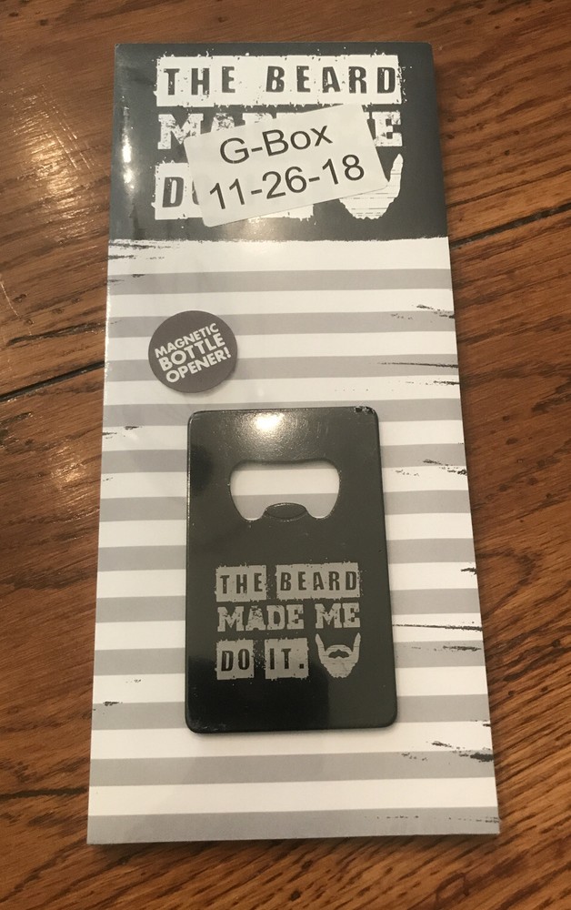 The Beard Made Me Do It Magnet & Bottle Opener Gift Set