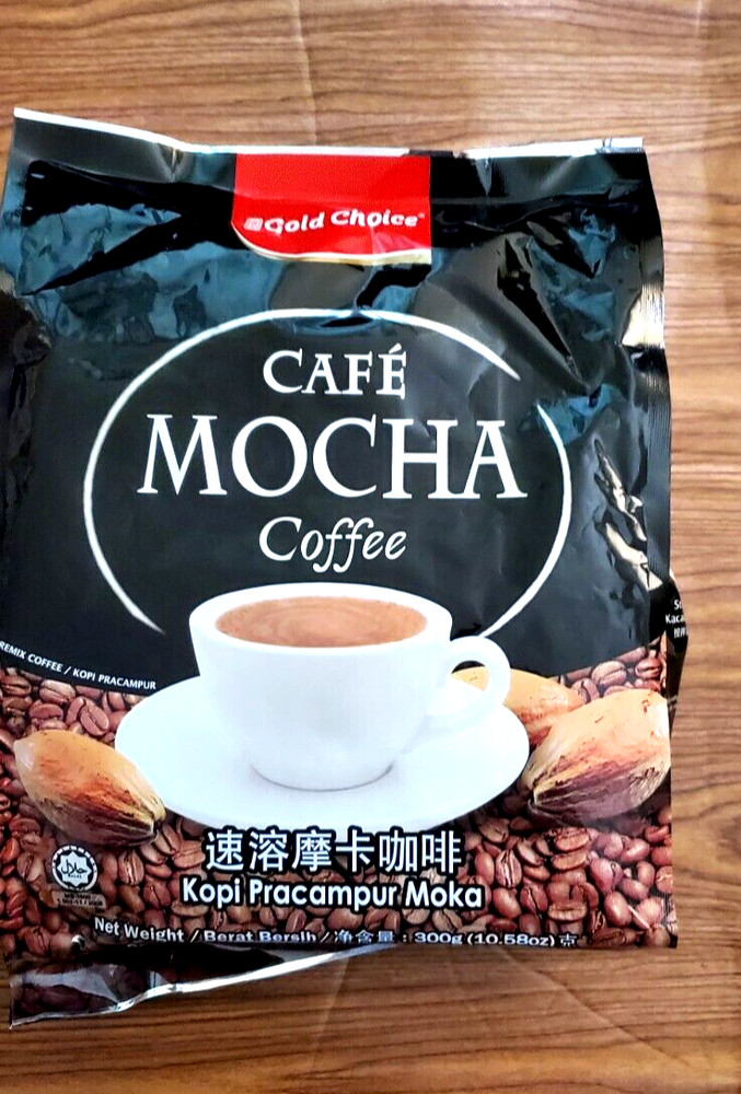 2 PACK GOLD CHOICE CAFE MOCHA COFFEE (12 SACHETS EACH )