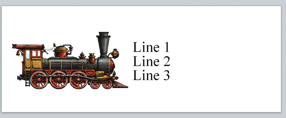 Personalized Address Labels Vintage Train (JX 554)