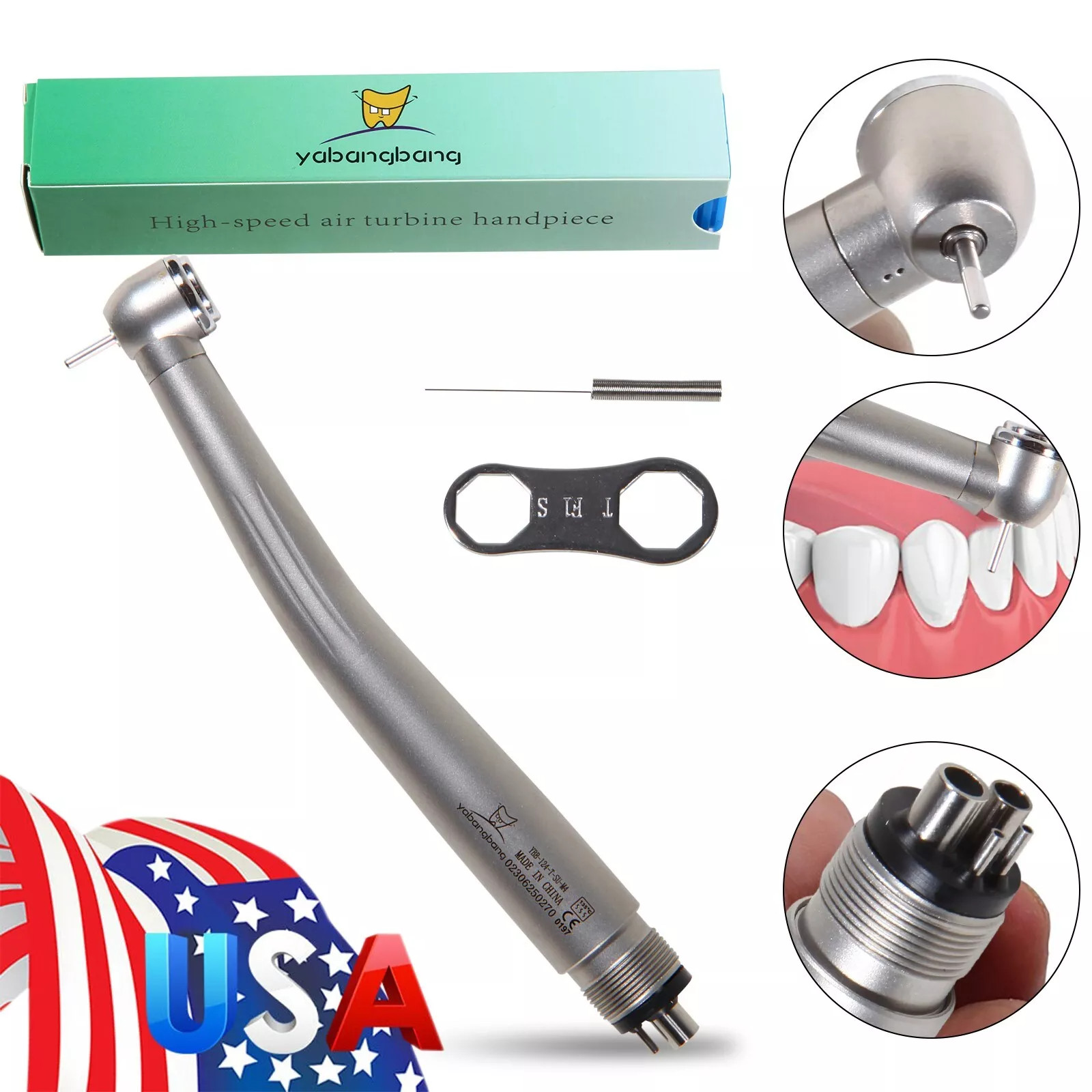 10*NSK Style PANA MAX Dental High Speed Turbine Handpiece Push Button 4Hole SALE