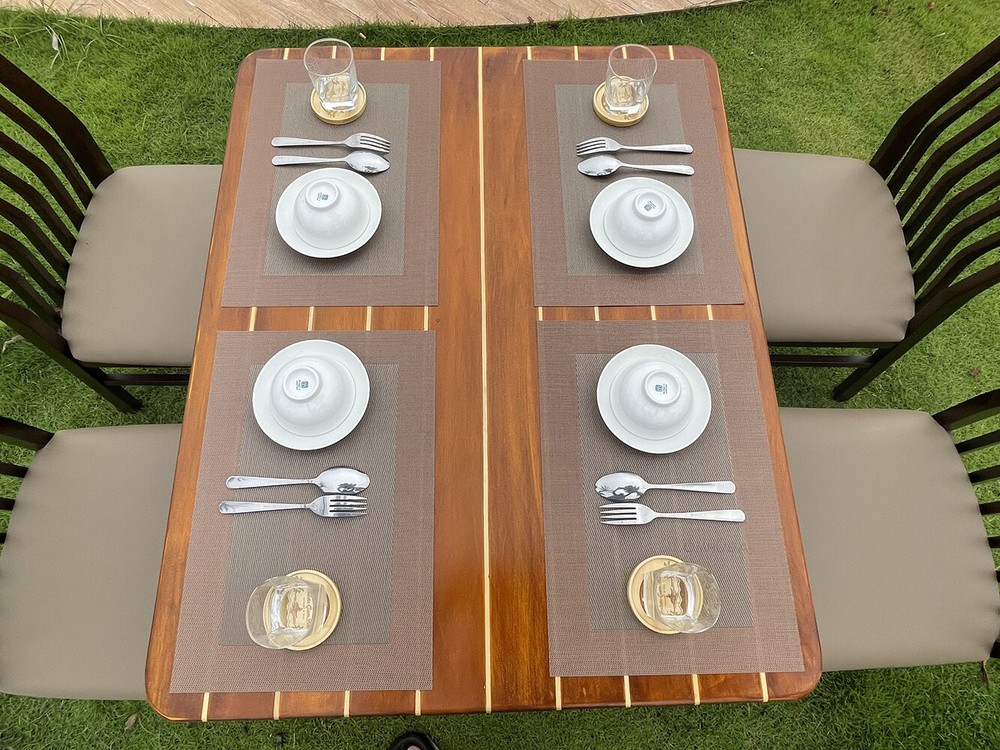 Riva-Inspired Nautical Table – Elegant 40-Inch Design