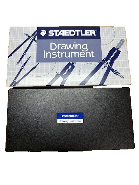 STAEDTLER Drawing Instrument Drafting Compass Set Geometry Tools Open Box Japan