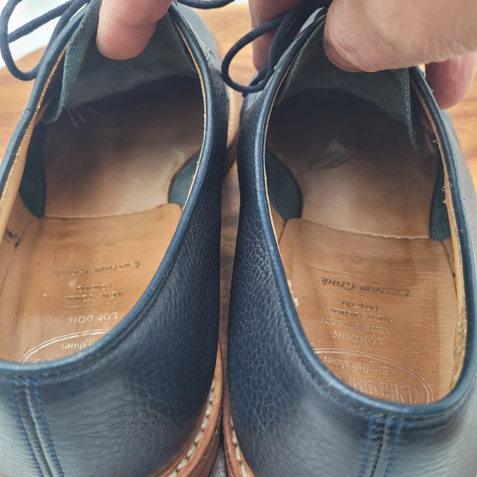 Church's Fulbeck Full Grain Pebbled Leather Derby Mens Shoes Sz 10 Nazy