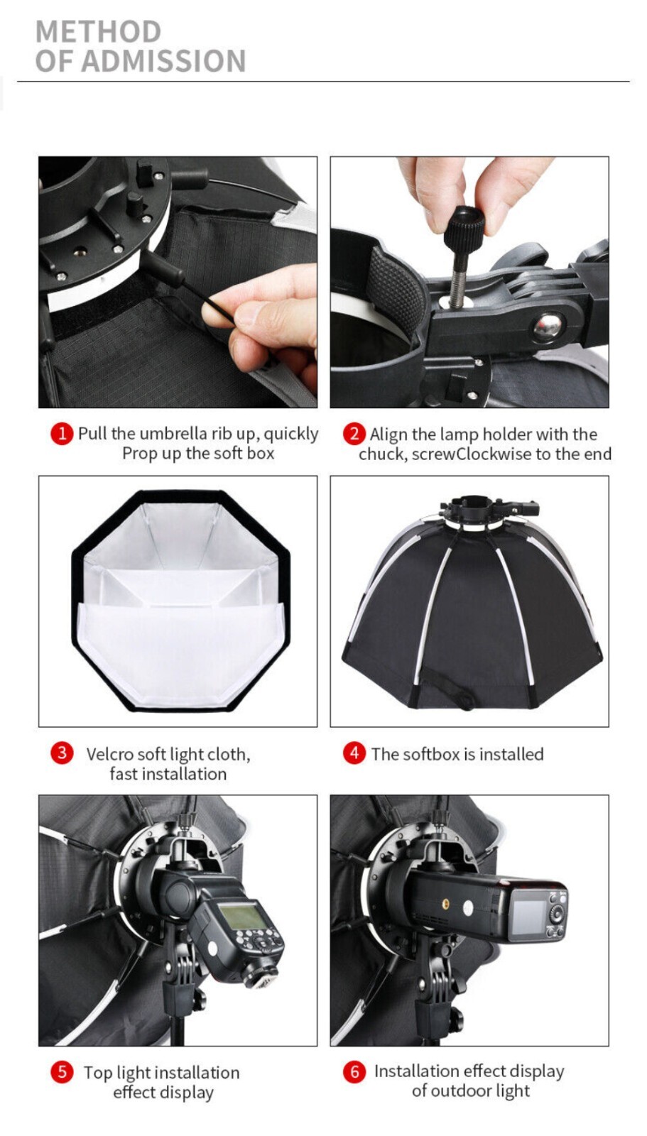 US Triopo KX90 90CM Foldable Speedlite Octagon Softbox for Godox V1 AD200 V860II