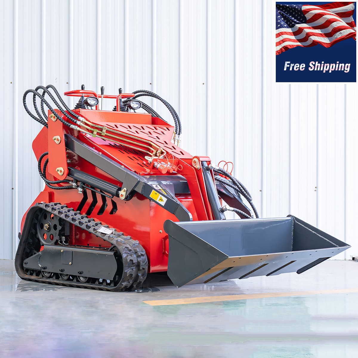 2025 EPA 1.5 Ton Crawler Mini Skid Steer Loader 23HP New