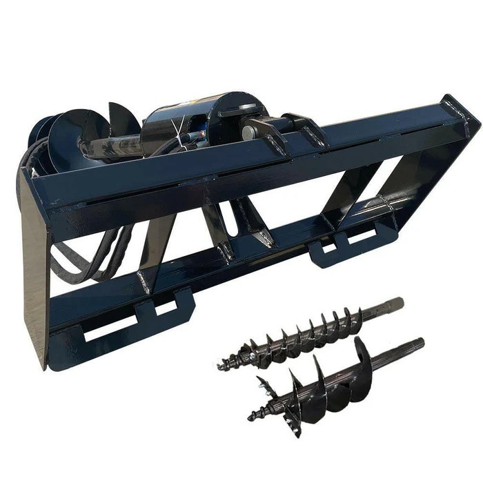 AGT Skid Steer Attachment Auger Post Hole Hydraulic Digger 6, 12, & 14 Bits