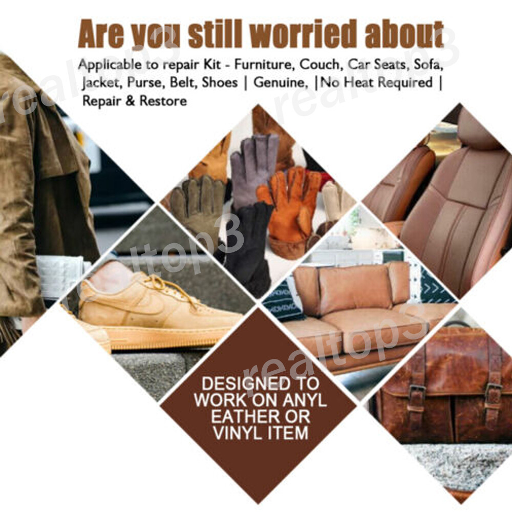 20ml Advanced Leather Repair Kit Filler Vinyl DIY Car Seat Patch Sofa Rip Holes