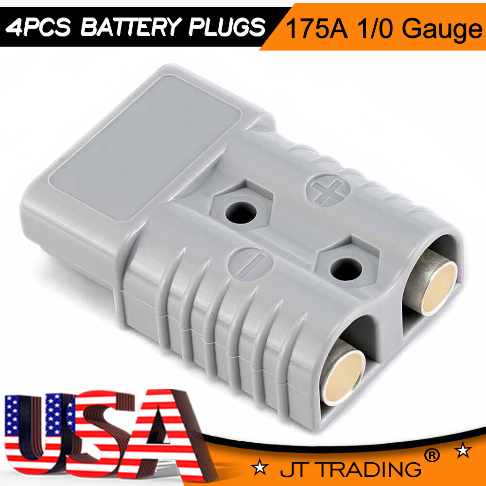 4X Battery Plugs Quick Connect Disconnect Jumper Cable Connectors Winch 175A