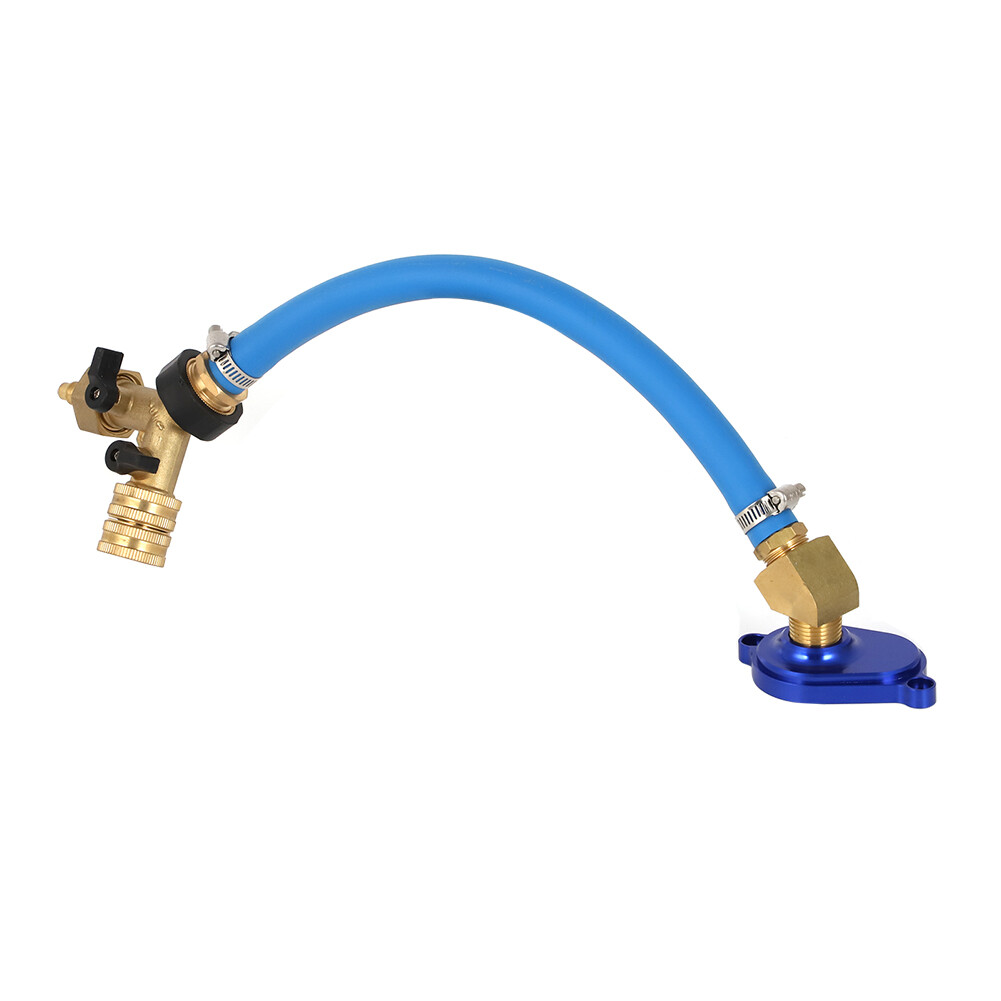 For 03-10 Ford 6.0L Oil Cooler Flush Kit W/ Aluminum Anodize Adapter VT365 VT275