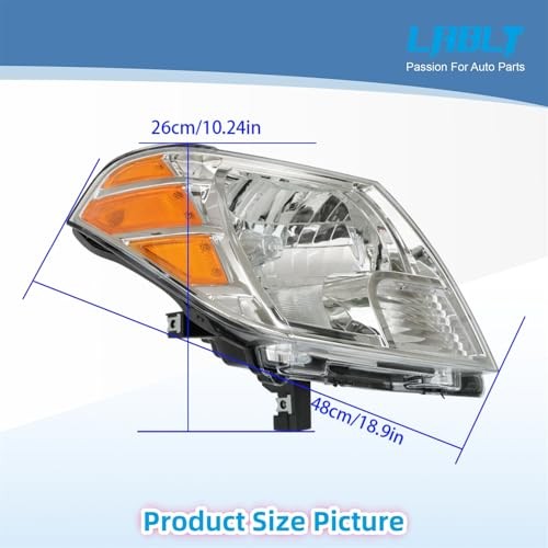 Headlight Headlamp Assembly Halogen Replacement for Frontier 2009-2021 Driver