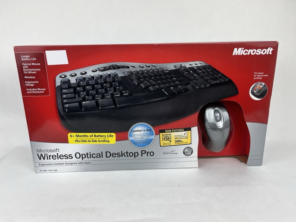 Microsoft  Wireless Optical Desktop Pro Keyboard/ Mouse New