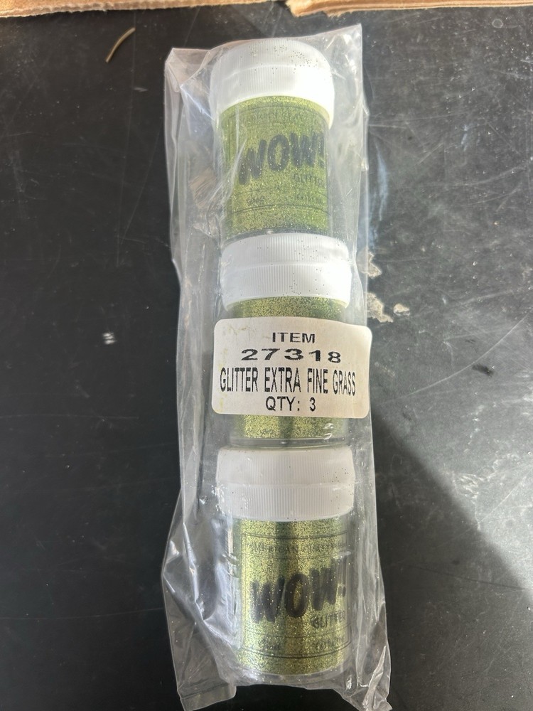 American Crafts WOW Glitter Extra Fine Grass 3 Pack