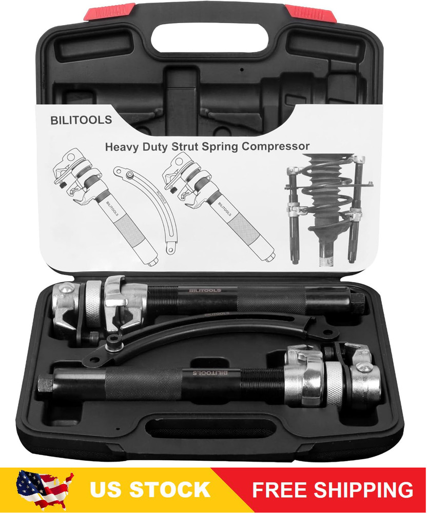 BILITOOLS 2-Piece Coil Spring Compressor Tool Heavy Duty Macpherson Strut Spring