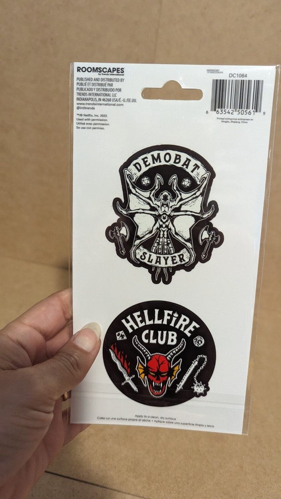 Stranger Things Demobat Slayer & Hellfire Club Decals