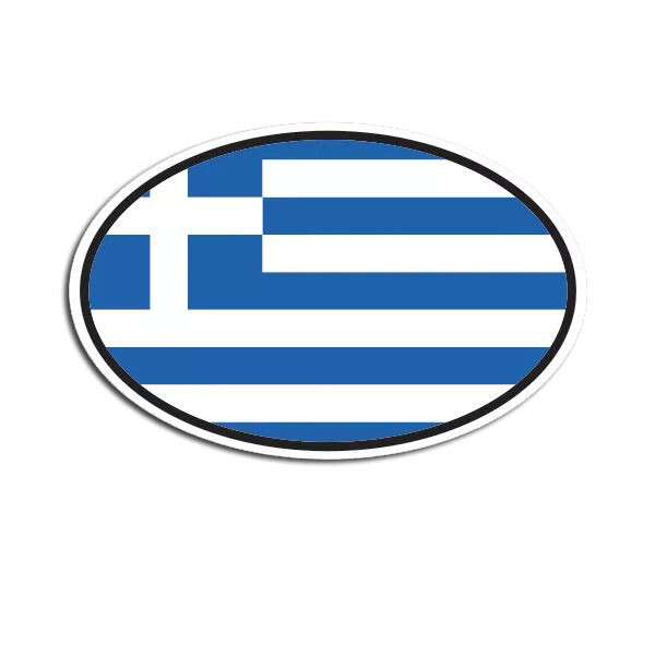 Greece Oval Sticker Decal
