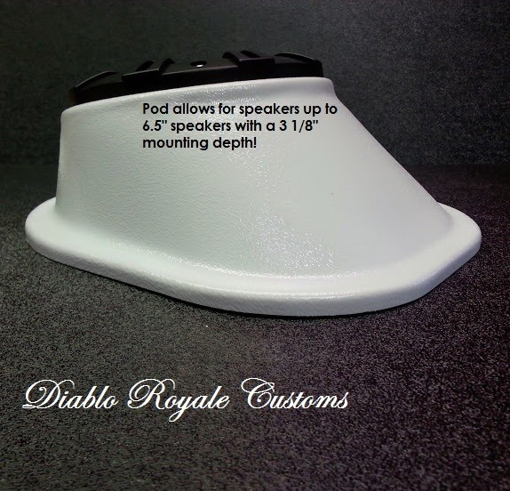 BLACK JACK SPEAKER POD ADAPTERS 6.5" 6 1/2" or 5.25" SPEAKER spacer W/FLANGE