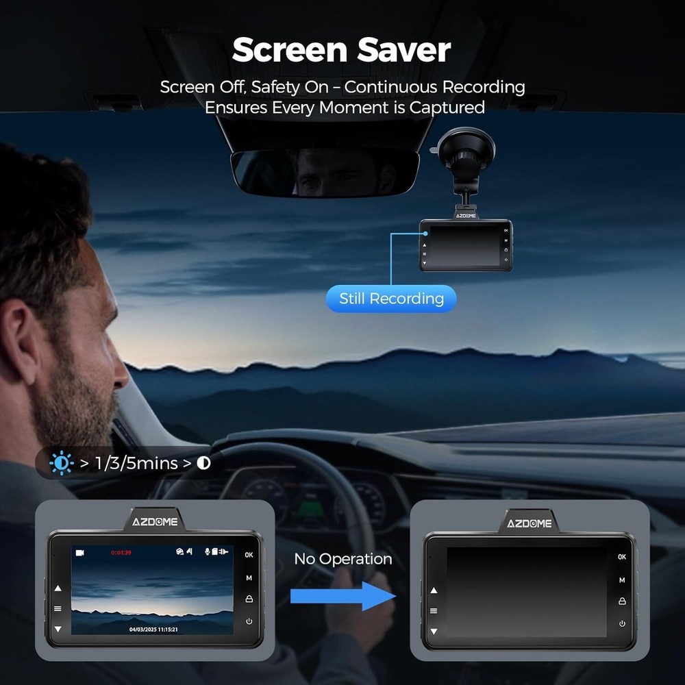 High-Performance M01 Dual Dash Cam: Front and Rear Recording, Easy Install