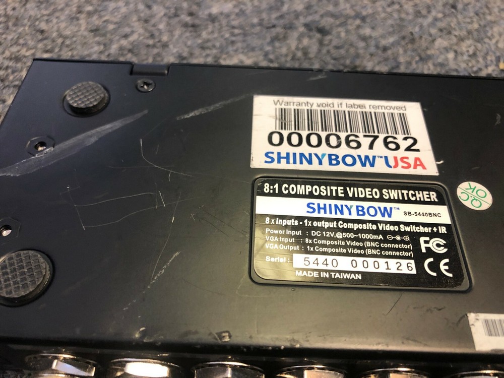 Shinybow SB-5440BNC 8x1 Composite BNC Switch