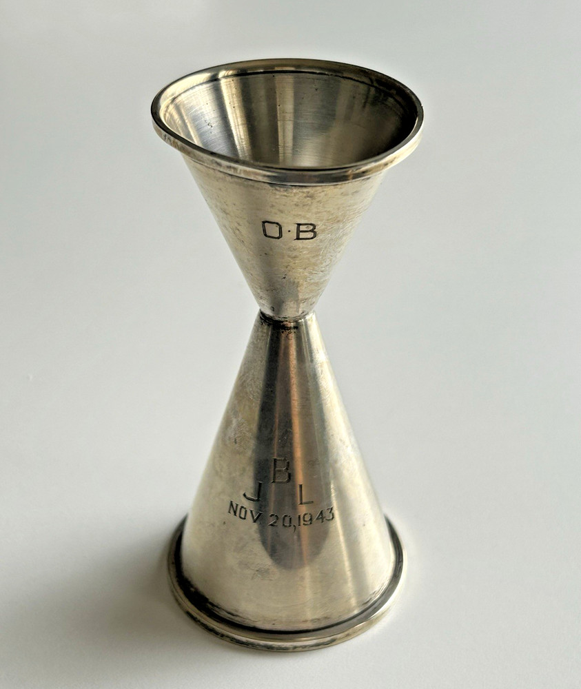 1943 Sterling Silver Double Jigger Drinks Measure
