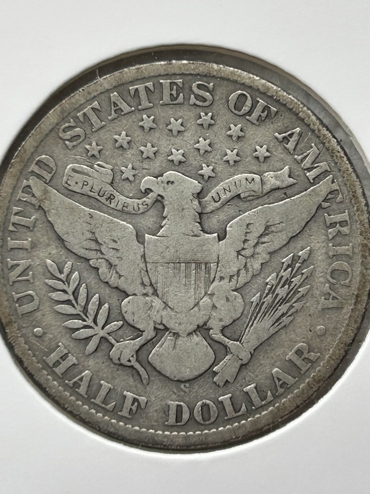 1910 s barber half dollar- VF