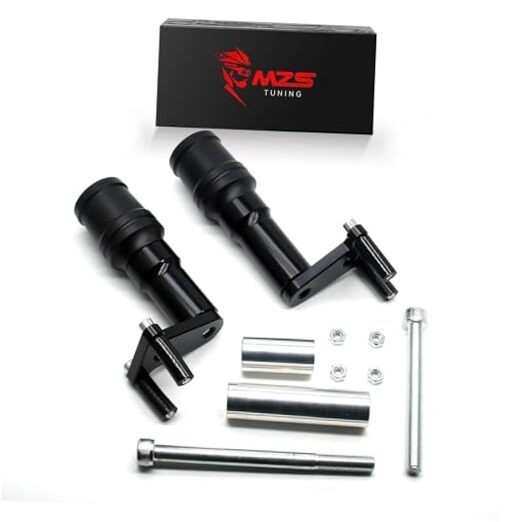 Motorcycle Frame Sliders Falling Crash Protector Guards No Cut Kits Black