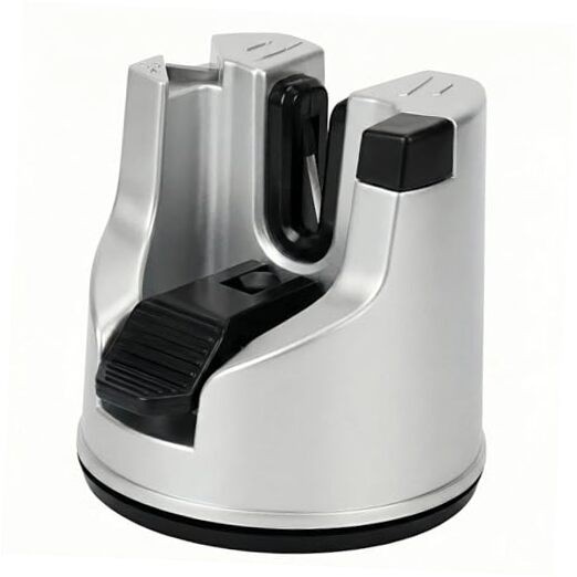 Knife Sharpener for Kitchen Knives, 3-Stage Suction Cup Sharpening Tool for