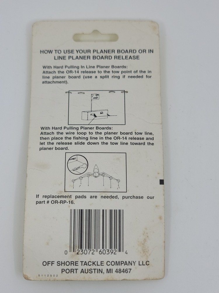 Off Shore Tackle Adjustable Medium Planer Board Release W/ Quick Clip OR14 4Pcs