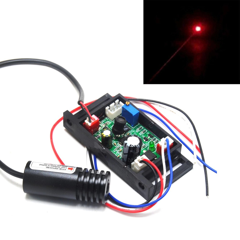 1pc 100mW 650nm Red Focus Dot Laser Diode Module 5V Driver TTL Modulation