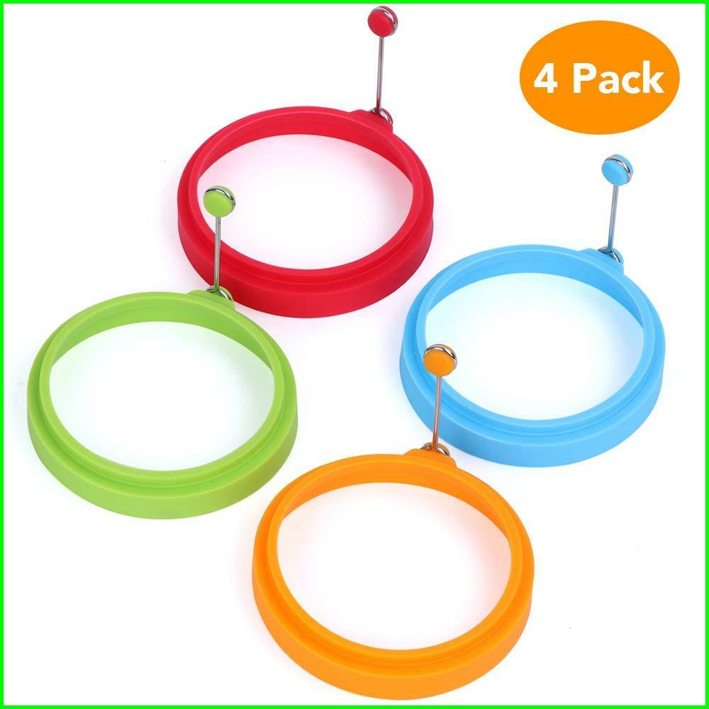 4pcs/pack Silicone Egg Rings Fried Egg Mold Omelets Round Non Stick 4X