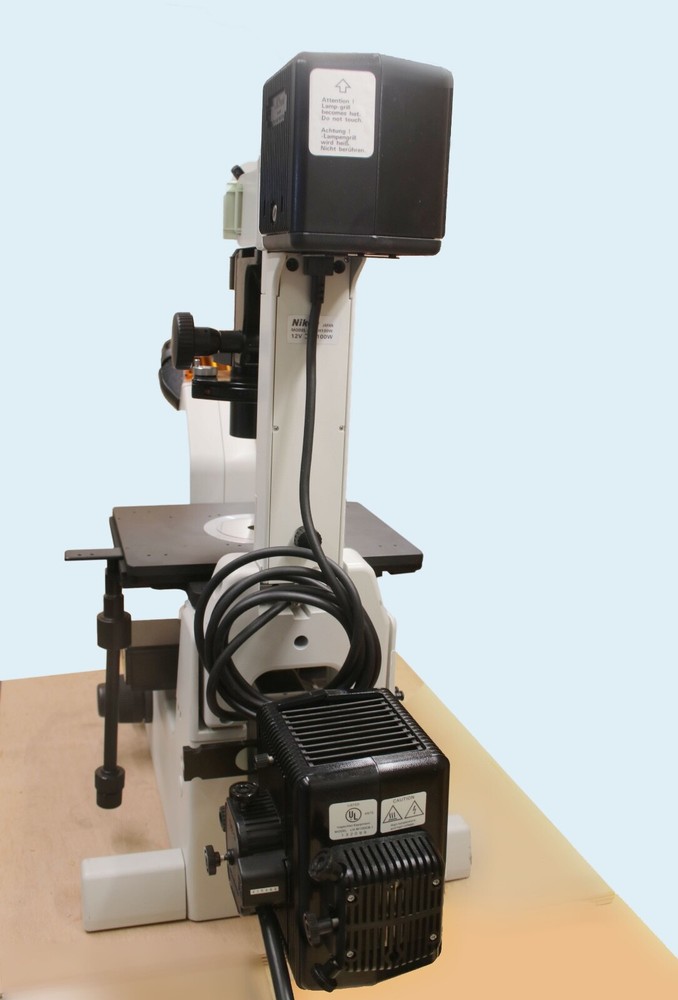 Nikon Eclipse TE300 Inverted Phase Contrast Fluorescence Microscope 5 Objectives