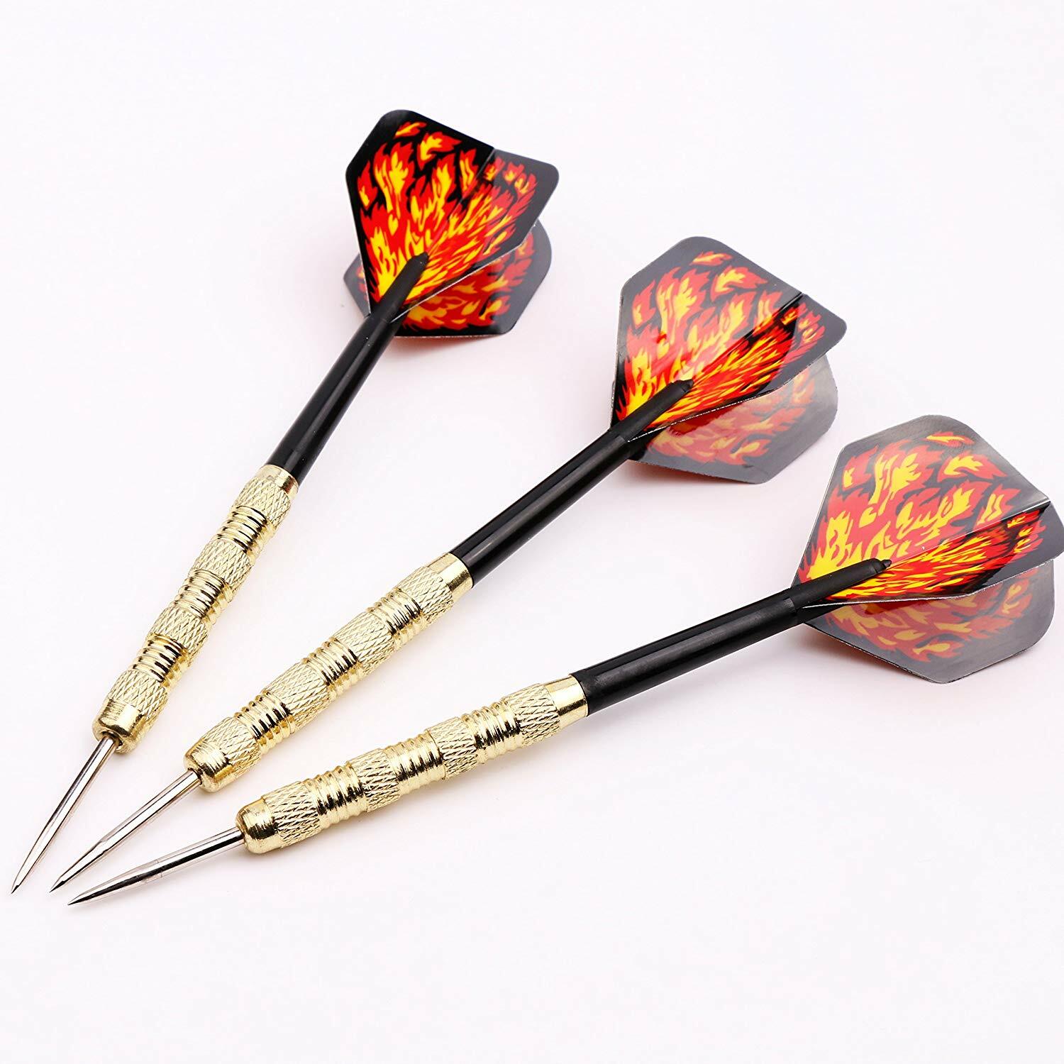 Steel Tipped Darts Set for Dart Board - Professional Metal Tip Dart Set 24 Packs