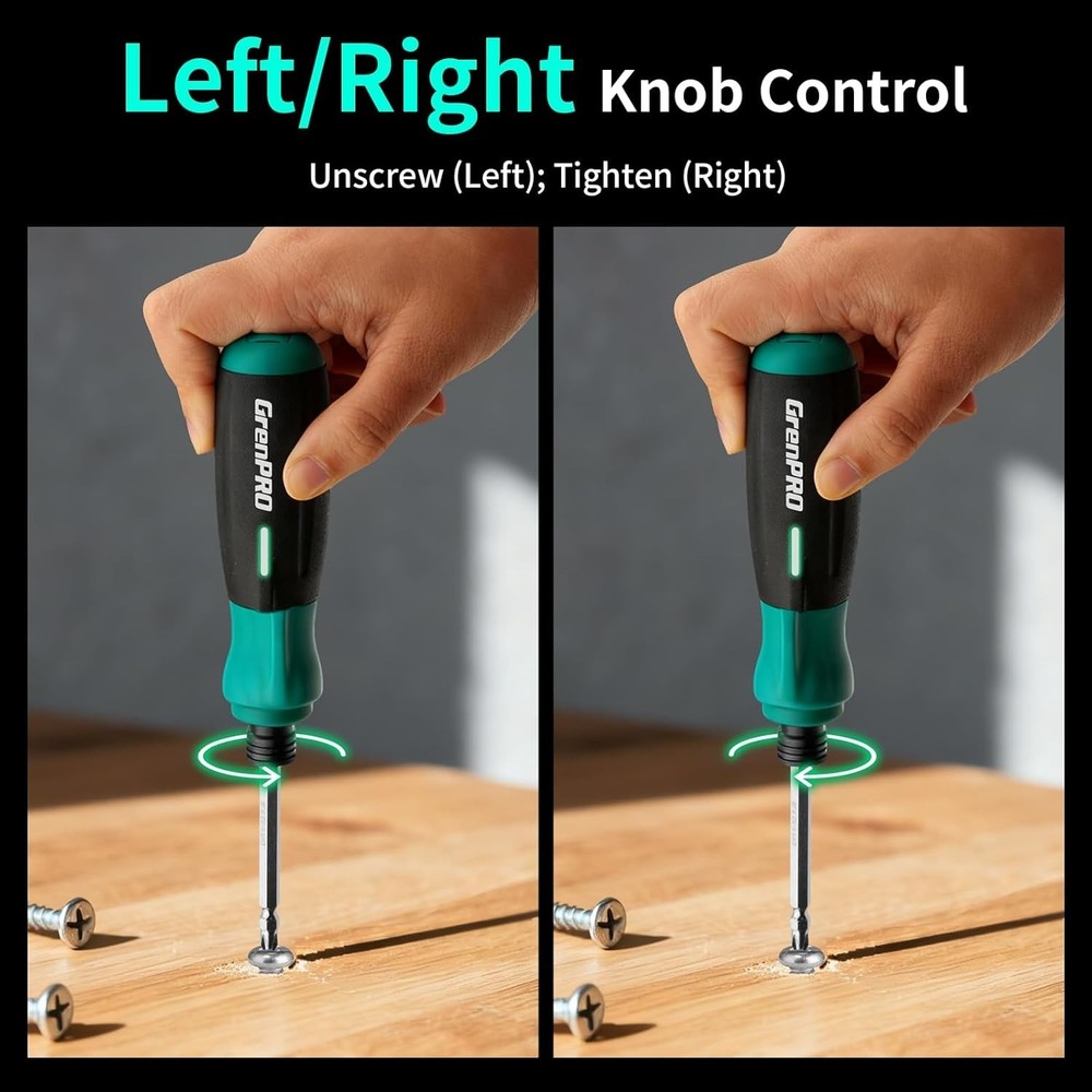 Convenient 4V Electric Screwdriver with Built-In LED & 51 Bits for Home Projects