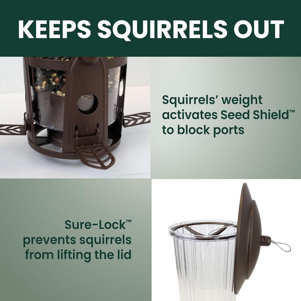 Shake-Resistant Bird Feeder with Weight-Activated Perches