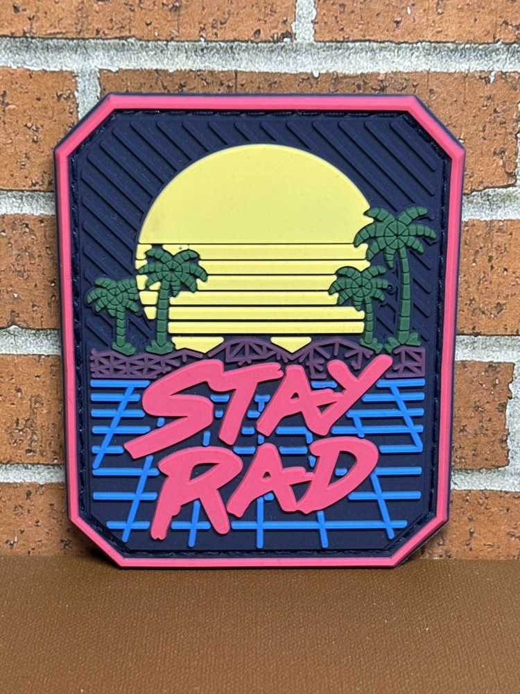 Stay Rad PVC Patch - Tactical Morale Patch - Cool Retro 80's Arcade Patch
