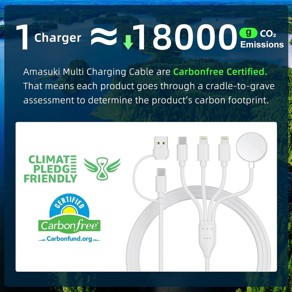 4 in 2 Fast USB Charging Cable Universal Multi-Function Cell Phone Charger Cord