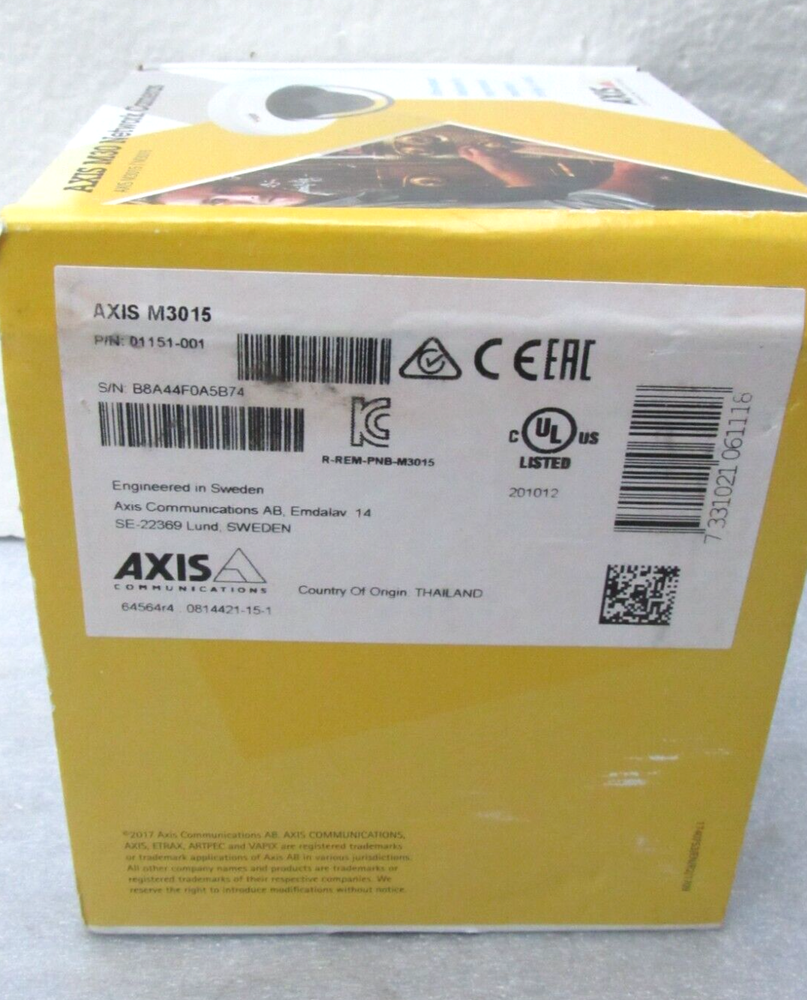 Axis M3015 Ceiling Mount Network Camera 01151-001 [CTSL]