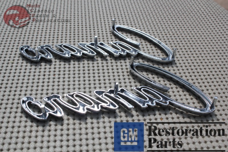 68-69 "Camaro" Script Fender Emblems, pair