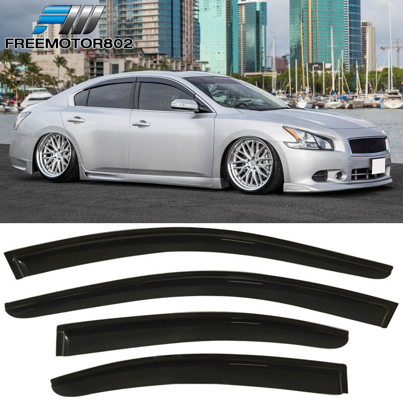 Fits 09-15 Nissan Maxima Sedan Window Visors Rain Sun Guard Deflector