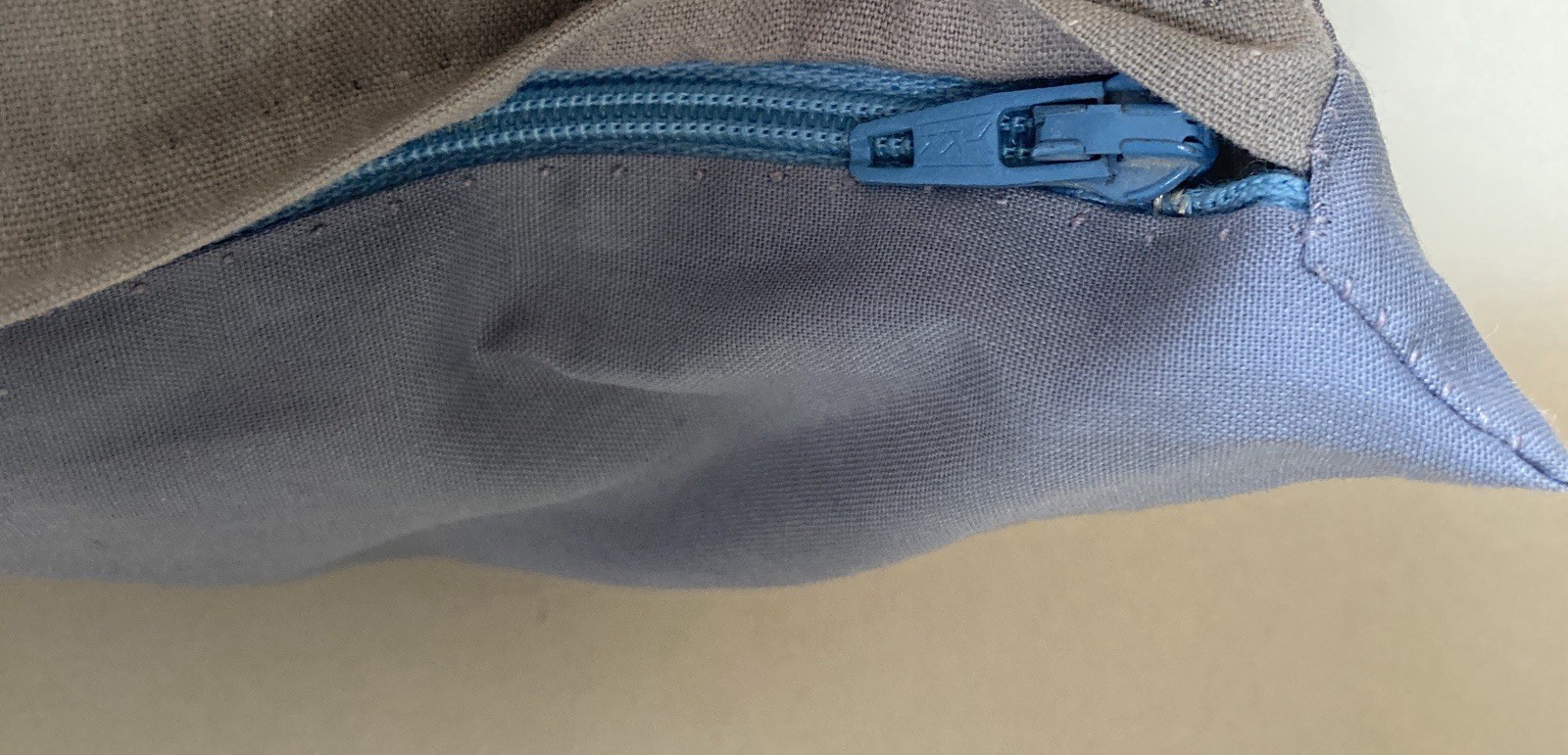 Hmong Story Pillow Throw Tapestry Embroidered Patchwork Textile Zip Close Blues