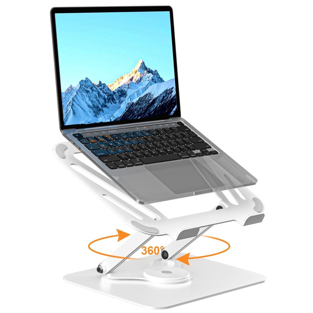 Laptop Stand for Desk Adjustable Computer Notebook Stand with 360° Rotating B...