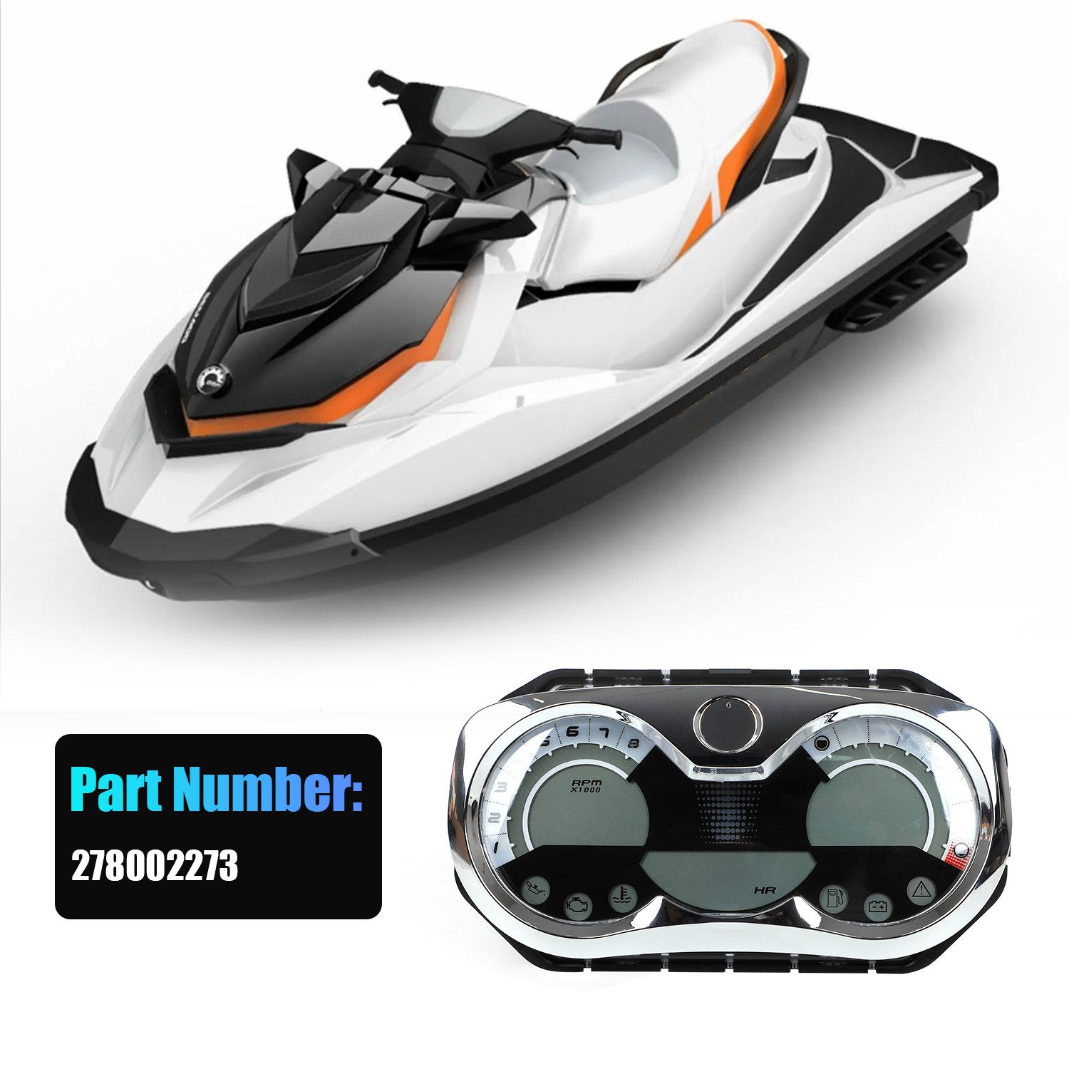 For 2006-2011 Sea-Doo GTI SE 130 155 Instrument Gauge Speedometer Cluster New