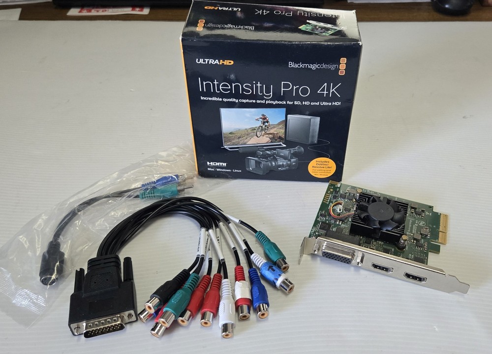 Blackmagic Design Intensity Pro 4k Capture Playback Card Breakout Cables