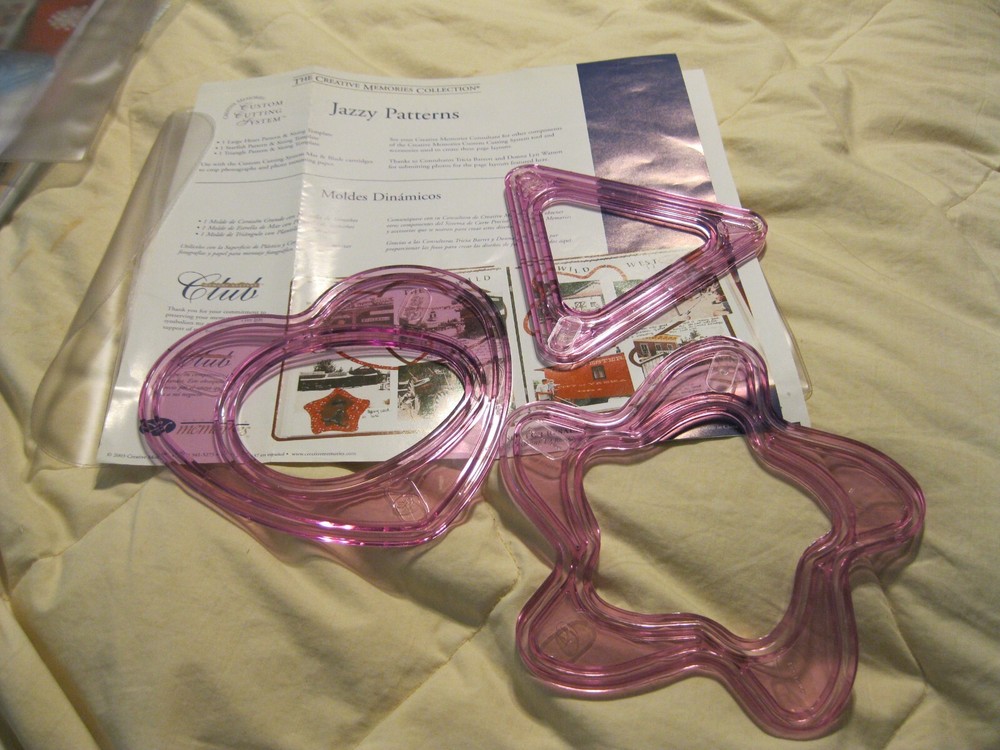 Creative Memories Jazzy Patterns Large Heart, Starfish, Triangle, No Sizing Temp