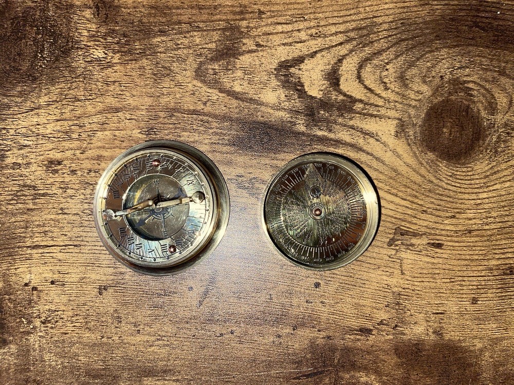 Brass Sundial - 2” - Vintage - Unique!