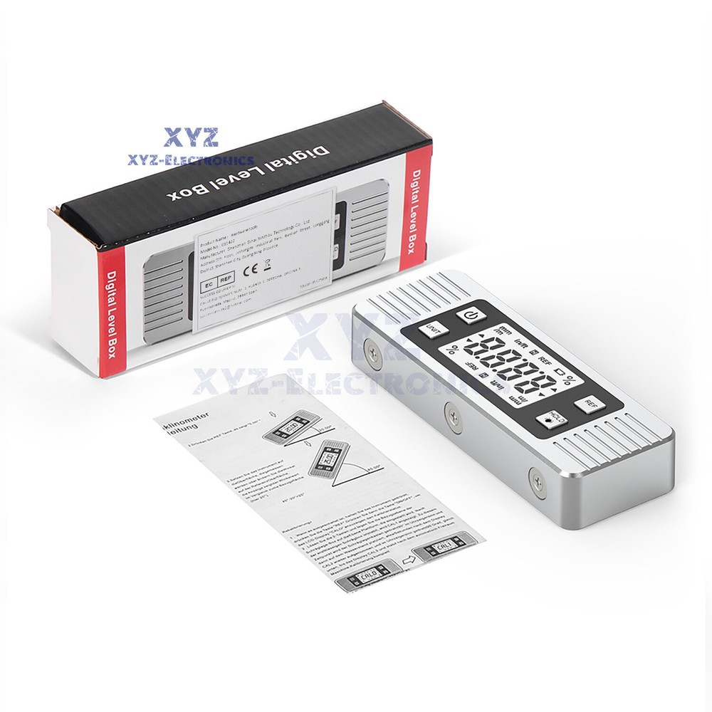 3in1 Magnetic Digital Protractor + Inclinometer + Level Scale angle slope 4*90°